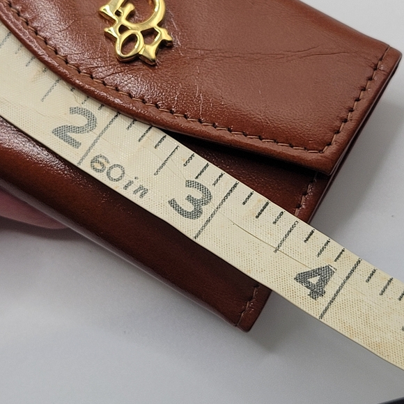 VTG Dior Key Holder Wallet | Brown Cowhide, Gold Logo - Picture 13 of 14